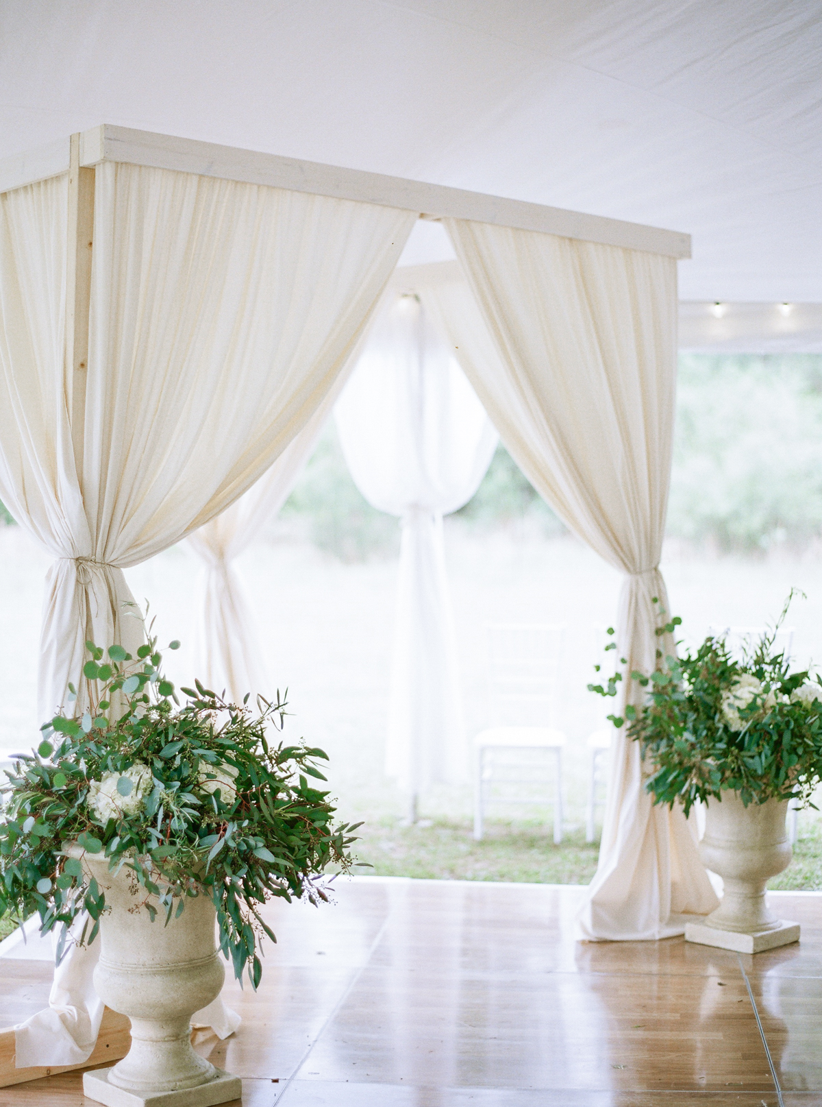 White Wedding Arbor| Fine Art Crestview Florida Wedding | Jennifer Blair Photography 
