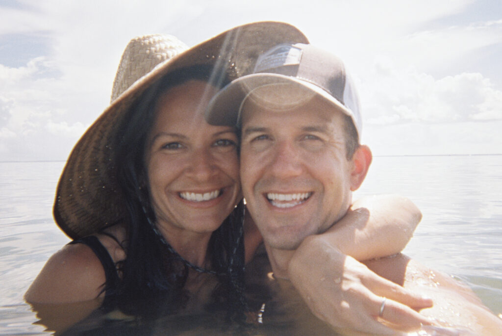 A couple searching for sand dollars on the Forgotten Coast of Florida. 